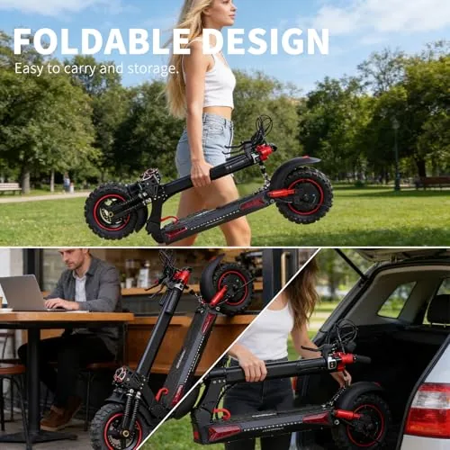 Patinete Eléctrico Adulto 1200W Potente, Ruedas Off-Road 11"