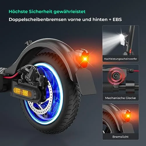 Patinete eléctrico con permiso de circulación ABE, carga de 