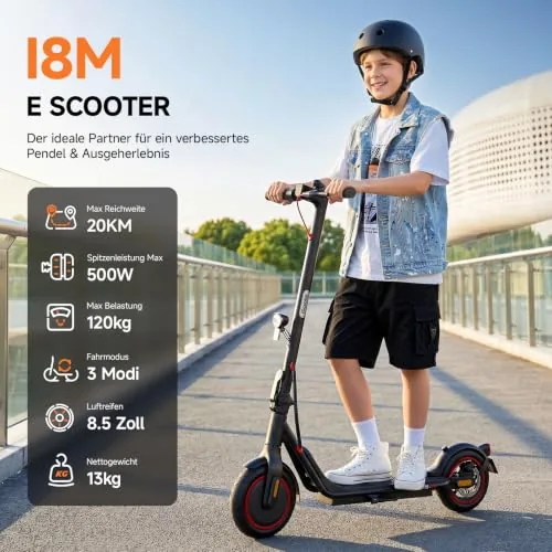 iScooter Patinete eléctrico infantil para niños de 10 a 16 a