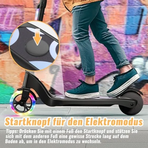 TST E - Patinete eléctrico para niños de 6 a 10 años, 5.3", 